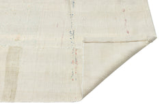 Girit Beige Striped Wool Handmade Area Rug 2'1" x 10'6"