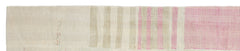 Girit Beige Striped Wool Handmade Area Rug 2'1" x 10'6"