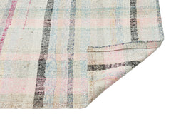 Girit Beige Striped Wool Handmade Area Rug 3'3" x 7'7"