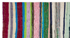 Girit Beige Striped Wool Handmade Area Rug 5'2" x 9'9"