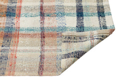 Girit Beige Striped Wool Handmade Area Rug 6'7" x 7'10"