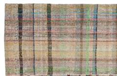 Girit Beige Striped Wool Handmade Area Rug 5'11" x 9'1"