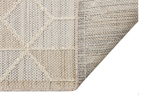 Geometric Jute Area Rug – Machine Made Rug | Beige Area Carpet, Soft Texture