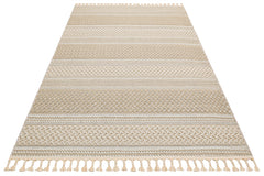 Beige Jute Area Rug – Machine Made Rug With Soft Texture & Dust Free Design