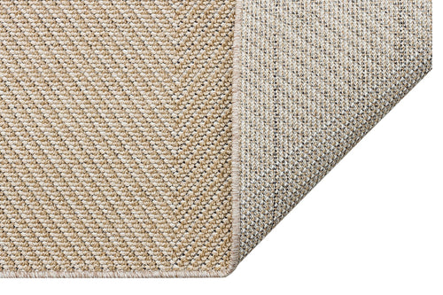 Jute Area Rug – Beige Geometric Machine Made Rug With Soft Texture