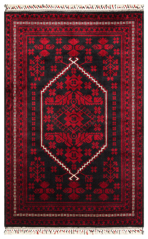 Bruck an der Leitha Red Classic Afgan / Yagcibedir Viscose Handmade Rug