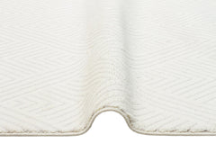 Paola White Geometric Machine Made Area Rug
