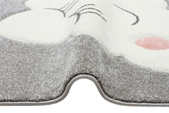 Kids Grey Rug – Soft Texture Washable Non Slip Figured Pattern Carpet