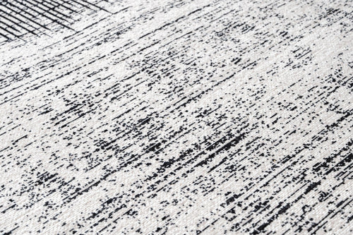 White Striped Area Rug – Soft Cotton Chenille Digital Print Carpet for Living Room