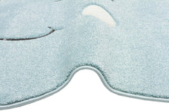 Hard Blue Cloud Shape Kids Rug