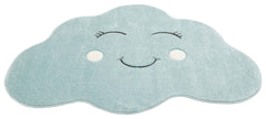 Hard Blue Cloud Shape Kids Rug