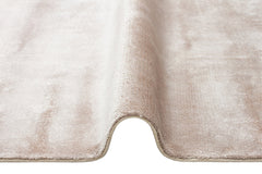 Viscose Ushak Rug - Beige Modern Flat Weave Rug With Soft Texture Carpet