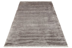 Viscose Ushak Rug – Modern Flat Weave Grey Area Carpet by Eko Brand Rugs