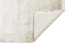 Viscose Ushak Rug – Modern Flatweave Ecru Area Carpet With Soft Texture