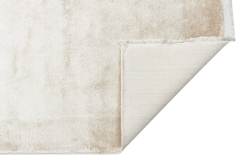 Viscose Ushak Rug – Modern Flatweave Ecru Area Carpet With Soft Texture