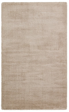 Modern Shaggy Area Rug – Beige Cotton Machine Made Carpet for Living Room