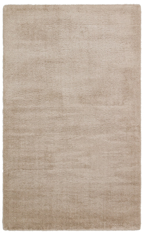 Modern Shaggy Area Rug – Beige Cotton Machine Made Carpet for Living Room