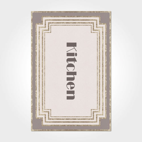 Kitchen Rug - Washable Non Slip Chenille Cotton Carpet With Cream Frame Design