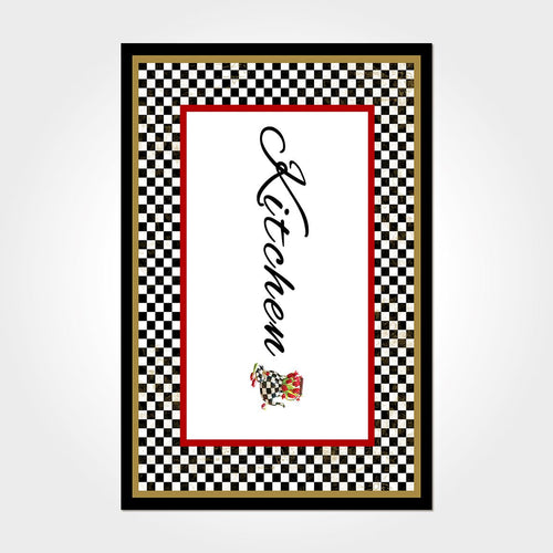 Digital Print Kitchen Rug – Washable Non Slip Chenille Cotton Carpet Mat