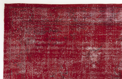 Atina Red Vintage Wool Handmade Area Rug 6'0" x 10'6"