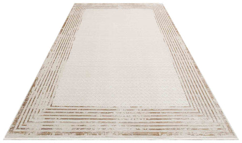 Denver Cream Frame Machine Made Area Rug
