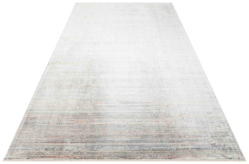 Modern Area Rug – Grey Machine Made Rug with Art Deco Frame Pattern