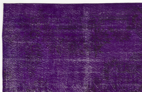 Atina Purple Vintage Wool Handmade Area Rug 5'10" x 9'5"