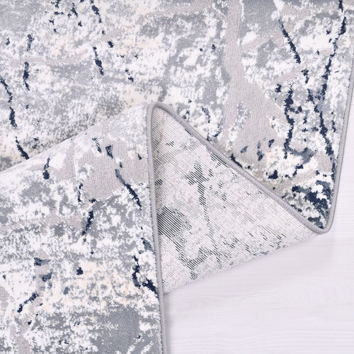 Modern Area Rug – Machine Made Grey Area Carpet With Anti Slip Cotton Base