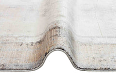 Washington Cream Modern Viscose Machine Made Area Rug