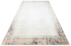 Washington Cream Modern Viscose Machine Made Area Rug