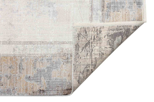 Washington Cream Modern Viscose Machine Made Area Rug