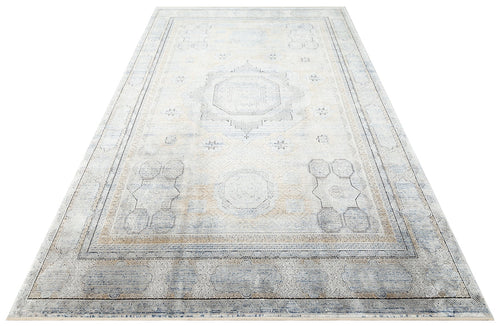 Boston Grey Classic Machine Made Area Rug