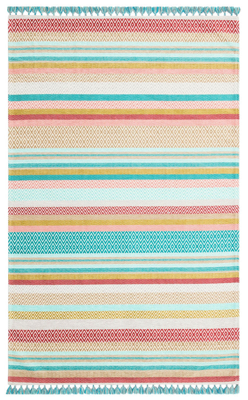 Wiener Neudorf Blue Striped Cotton Kilim