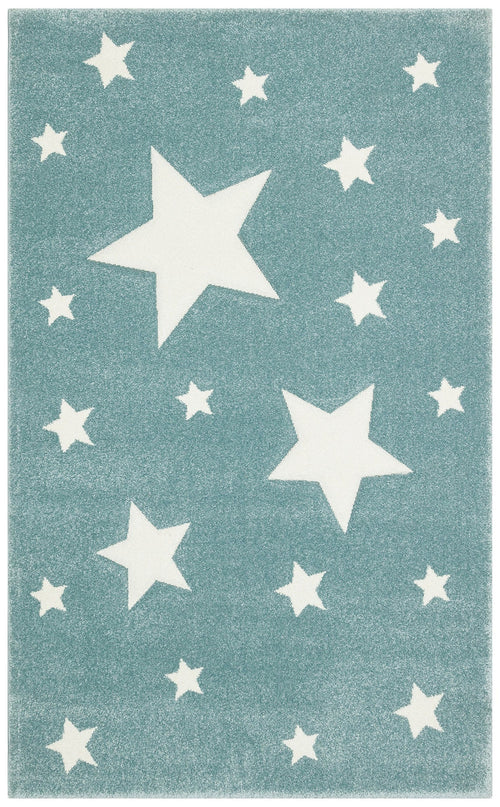 Kids Blue Star Rug – Soft Texture, Non Slip, Washable Children's Playroom Carpet