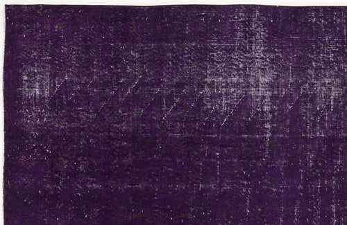 Atina Purple Vintage Wool Handmade Area Rug 4'2" x 6'10"