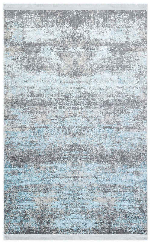 Blue Vintage Area Rug – Machine Made Rug | Washable Non Slip Flatweave Carpet