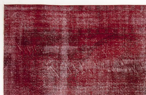 Atina Red Vintage Wool Handmade Area Rug 6'2" x 9'11"