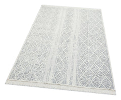 Cotton Kilim Rug – Classic Grey Woven Double Sided Washable Area Rug