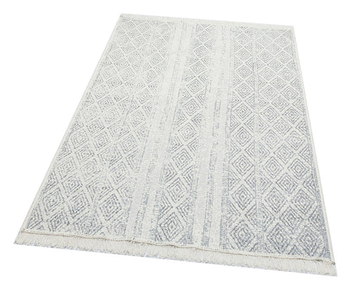 Cotton Kilim Rug – Classic Grey Woven Double Sided Washable Area Rug