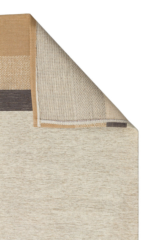 Cotton Kilim Rug - Beige Geometric Kilim Carpet | Non Slip, Easy Clean