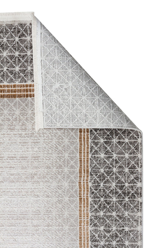 Machine Made Area Rug – Bright Geometric Flatweave Modern Patterned Carpet