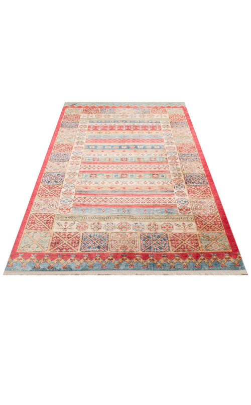 Traiskirchen Red Classic Cotton Machine Made Area Rug