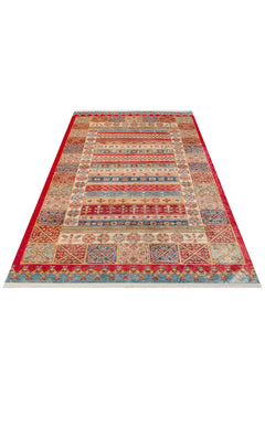 Traiskirchen Red Classic Cotton Machine Made Area Rug