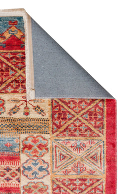 Traiskirchen Red Classic Cotton Machine Made Area Rug