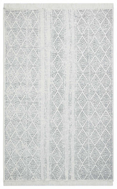 Cotton Kilim Rug – Classic Grey Woven Double Sided Washable Area Rug