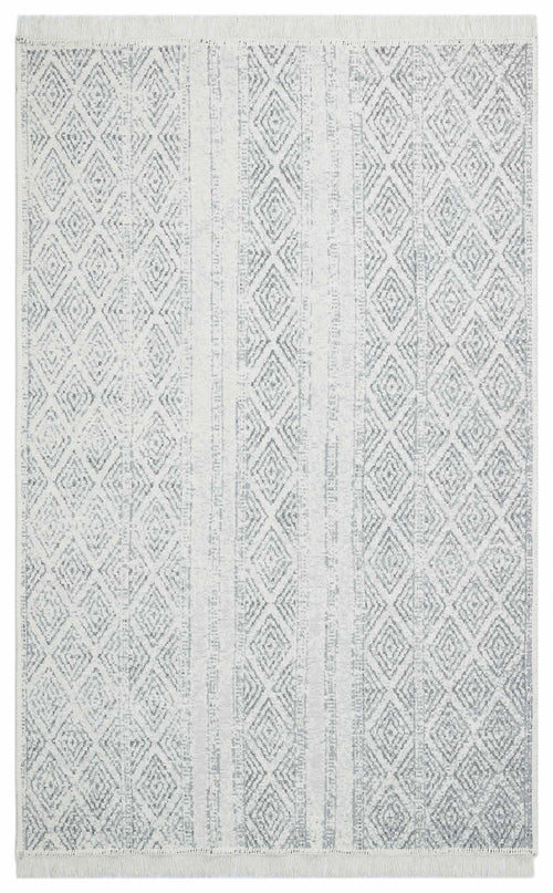 Cotton Kilim Rug – Classic Grey Woven Double Sided Washable Area Rug