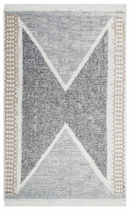 Geometric Cotton Kilim - Modern Woven Rug | Washable Double Sided Flatweave