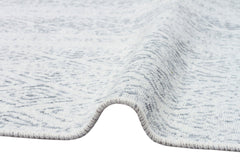 Cotton Kilim Rug – Classic Grey Woven Double Sided Washable Area Rug