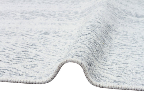 Cotton Kilim Rug – Classic Grey Woven Double Sided Washable Area Rug