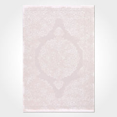 Classic Area Rug - Machine Made Cream Rug With Antislip Laser Edge Cut